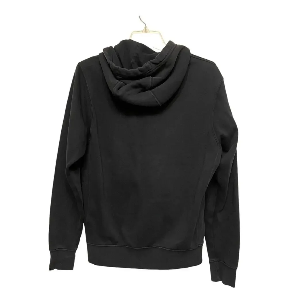 Nike‎ Just Do It Hoodie Sweatshirt Men Size Small Black Spell Out Embroidered